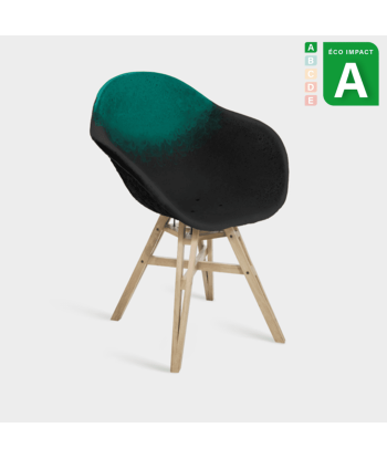 Fauteuil Gravêne 6.7, plastique et bois upcyclés Amélioration de cerveau avec