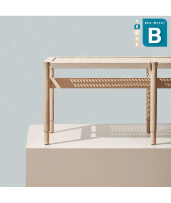 Banc Winston, chêne issu de forêts durables et cannage 2024