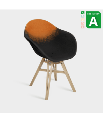 Fauteuil Gravêne 6.7, plastique et bois upcyclés Amélioration de cerveau avec