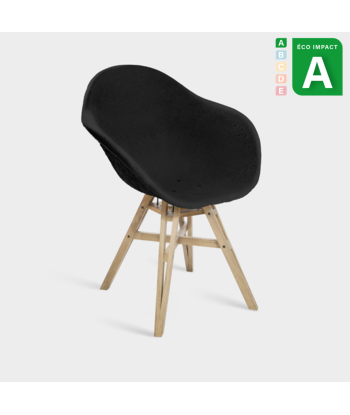 Fauteuil Gravêne 6.7, plastique et bois upcyclés Amélioration de cerveau avec