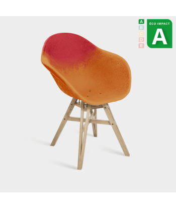 Fauteuil Gravêne 6.7, plastique et bois upcyclés Amélioration de cerveau avec