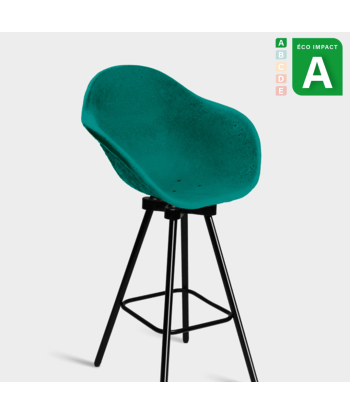 Fauteuil de bar Gravêne 8.7, plastique et acier upcyclés Faites des économies