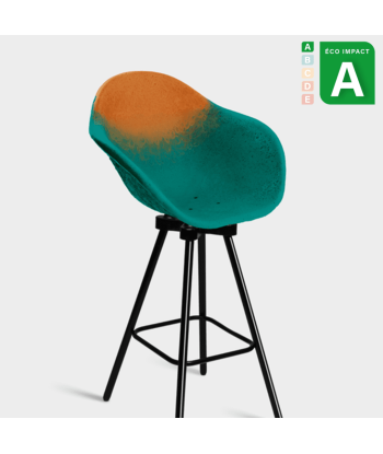 Fauteuil de bar Gravêne 8.7, plastique et acier upcyclés Faites des économies