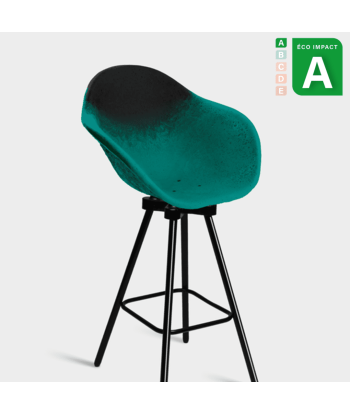 Fauteuil de bar Gravêne 8.7, plastique et acier upcyclés Faites des économies