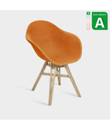 Fauteuil Gravêne 6.7, plastique et bois upcyclés Amélioration de cerveau avec