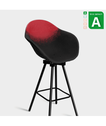 Fauteuil de bar Gravêne 8.7, plastique et acier upcyclés Faites des économies