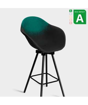 Fauteuil de bar Gravêne 8.7, plastique et acier upcyclés Faites des économies