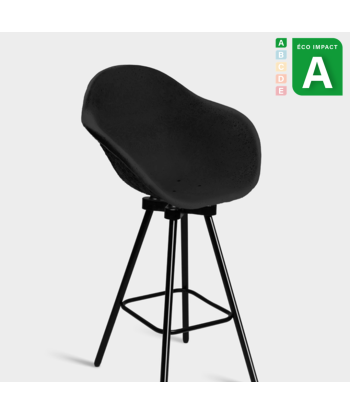 Fauteuil de bar Gravêne 8.7, plastique et acier upcyclés Faites des économies