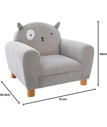 Fauteuil Pour Enfants Oreilles Chat Gris 50% de réduction en Octobre 2024