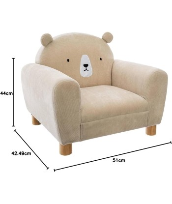 Fauteuil Pour Enfants Oreilles Ours Beige Livraison rapide