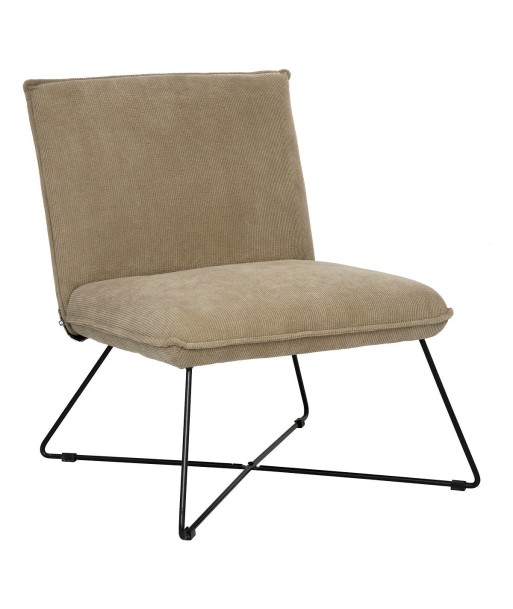 Fauteuil En Velours Moana Beige vente chaude votre 