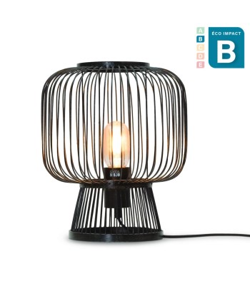 Lampe à poser Cango en bambou, Haut. 30x26 cm Comparez plus de prix