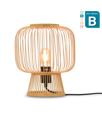 Lampe à poser Cango en bambou, Haut. 30x26 cm Comparez plus de prix