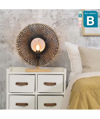 Lampe à poser Kalimantan en bambou, ⌀ 44 ou 60 cm ou a consommer sur place