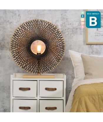 Lampe à poser Kalimantan en bambou, ⌀ 44 ou 60 cm ou a consommer sur place