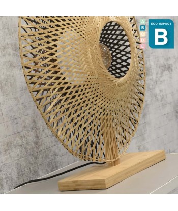 Lampe à poser Kalimantan en bambou, ⌀ 44 ou 60 cm ou a consommer sur place