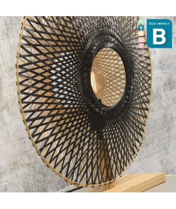 Lampe à poser Kalimantan en bambou, ⌀ 44 ou 60 cm ou a consommer sur place