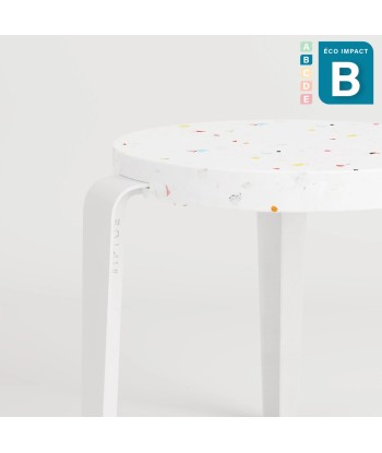 Tabouret MINI LOU en plastique recyclé et acier, hauteur 30 cm Découvrez la collection