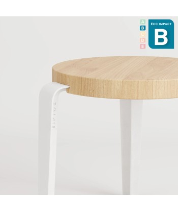 Tabouret MINI LOU en bois de forêts durables en acier, hauteur 30 cm en stock