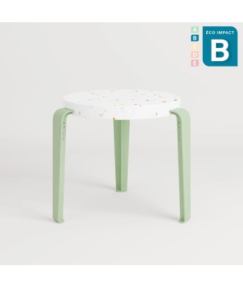 Tabouret MINI LOU en plastique recyclé et acier, hauteur 30 cm Découvrez la collection