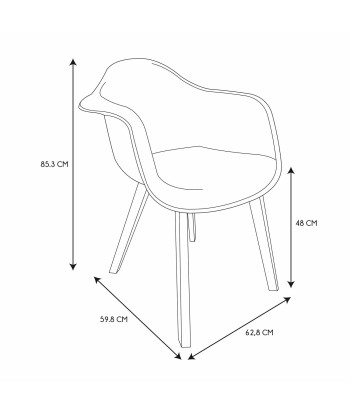 Fauteuil Scandinave En Polypropylène Blanc Par le système avancé 