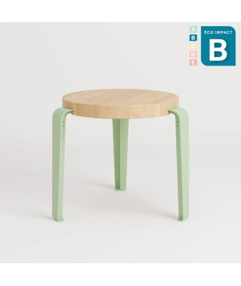 Tabouret MINI LOU en bois de forêts durables en acier, hauteur 30 cm en stock