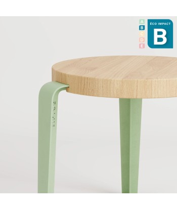 Tabouret MINI LOU en bois de forêts durables en acier, hauteur 30 cm en stock