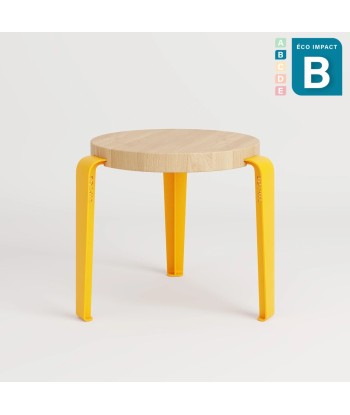 Tabouret MINI LOU en bois de forêts durables en acier, hauteur 30 cm en stock