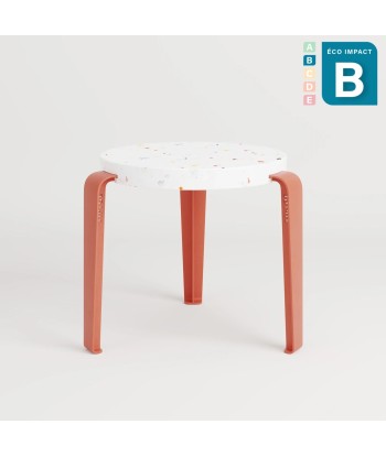 Tabouret MINI LOU en plastique recyclé et acier, hauteur 30 cm Découvrez la collection