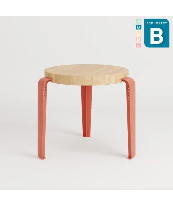 Tabouret MINI LOU en bois de forêts durables en acier, hauteur 30 cm en stock