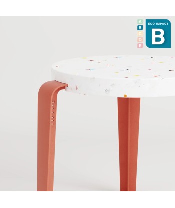 Tabouret MINI LOU en plastique recyclé et acier, hauteur 30 cm Découvrez la collection