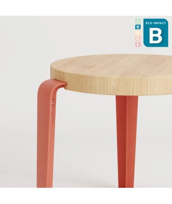 Tabouret MINI LOU en bois de forêts durables en acier, hauteur 30 cm en stock