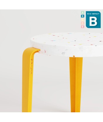 Tabouret MINI LOU en plastique recyclé et acier, hauteur 30 cm Découvrez la collection