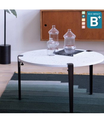 Table basse ronde VENEZIA en plastique recyclé, ⌀ 80 cm Dans la société mordern