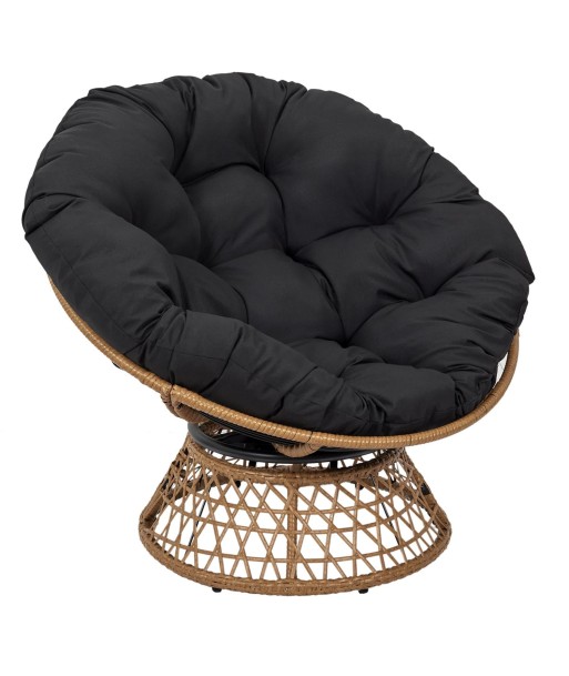 Fauteuil De Jardin Pivotant Cancun Coussin Noir online