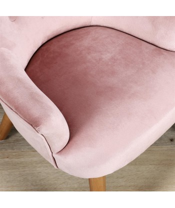 Fauteuil En Velours Pour Enfant Helsinki Rose du meilleur 