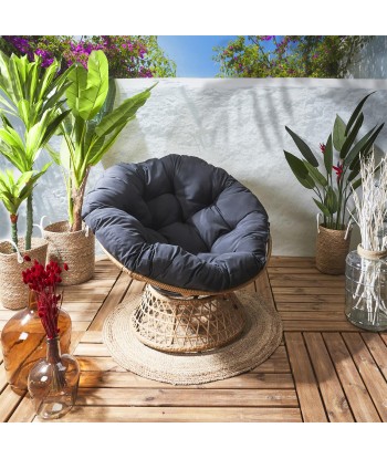 Fauteuil De Jardin Pivotant Cancun Coussin Noir online