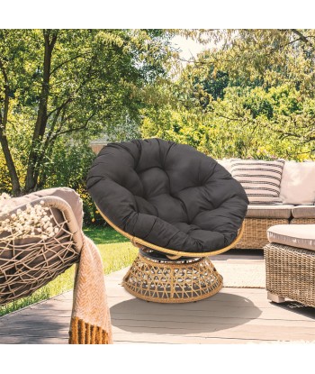 Fauteuil De Jardin Pivotant Cancun Coussin Noir online