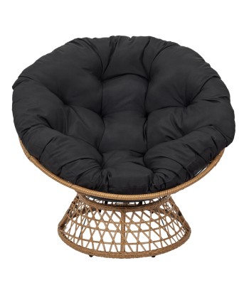 Fauteuil De Jardin Pivotant Cancun Coussin Noir online