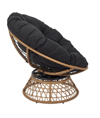 Fauteuil De Jardin Pivotant Cancun Coussin Noir online