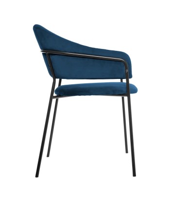 Fauteuil En Velours Siron Bleu de pas cher