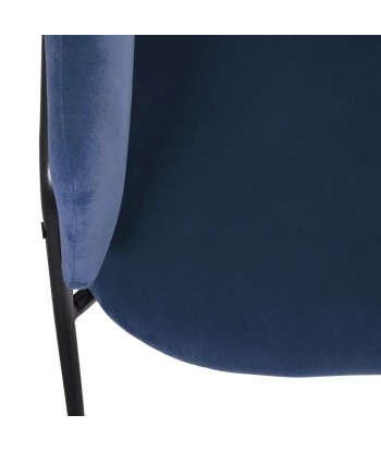 Fauteuil En Velours Siron Bleu de pas cher