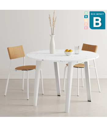 Table ronde New Modern 4 à 6 personnes, en plastique recyclé Ø 110 cm les ligaments