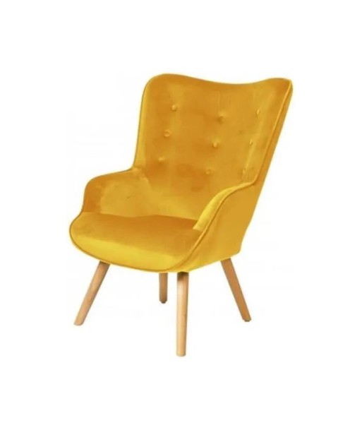 Fauteuil De Salon En Velours Jaune Moutarde 2024