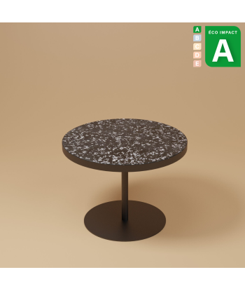 Table basse pied central Mahaut en plastique recyclé Véritable concentré