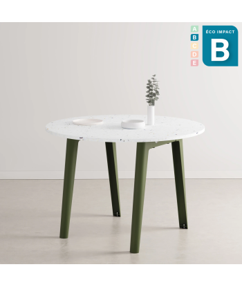 Table ronde New Modern 4 à 6 personnes, en plastique recyclé Ø 110 cm les ligaments