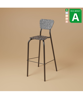 Tabouret haut Mahaut en plastique recyclé sur le site 