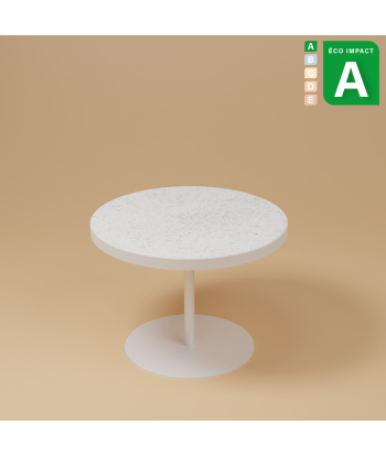 Table basse pied central Mahaut en plastique recyclé Véritable concentré