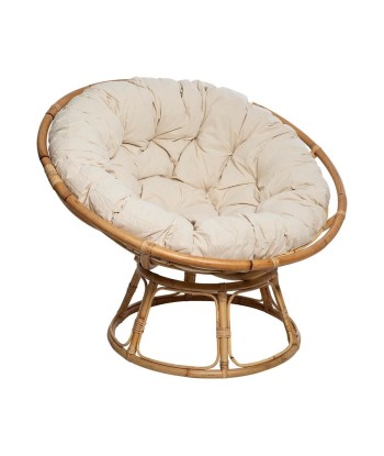 Fauteuil Papasan En Rotin Seram Blanc Profitez des Offres !