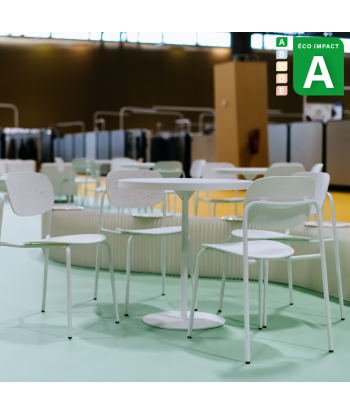 Table bistrot Mahaut en plastique recyclé, Ø 60 cm l'évolution des habitudes 